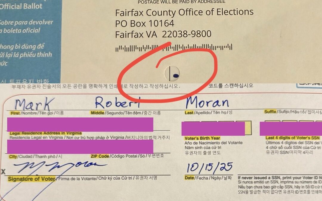 Fairfax GOP Warns Ballot Design Could Expose Votes for Virginia Attorney General Race